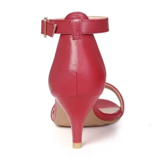 Allegra K Women's Ankle Strap Kitten Sandals image {2}