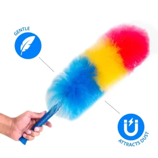 Kitchen + Home Rainbow Static Duster - 23" Electrostatic Feather Duster image {2}