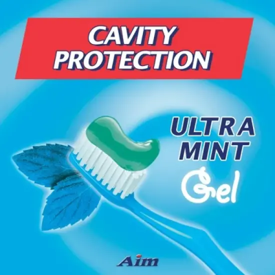 Aim Multi-Benefit Whitening Fresh Mint Gel Toothpaste, 5.5 oz image {1}
