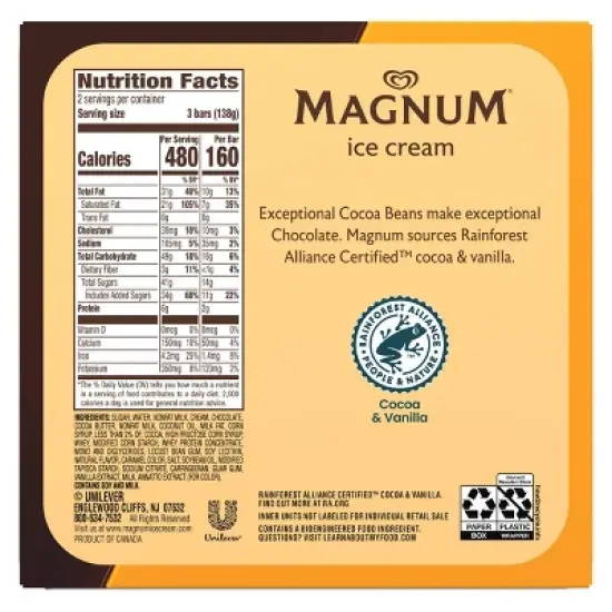 Magnum Mini Ice Cream Bars Double Caramel - 11.1 fl oz/6ct image {1}