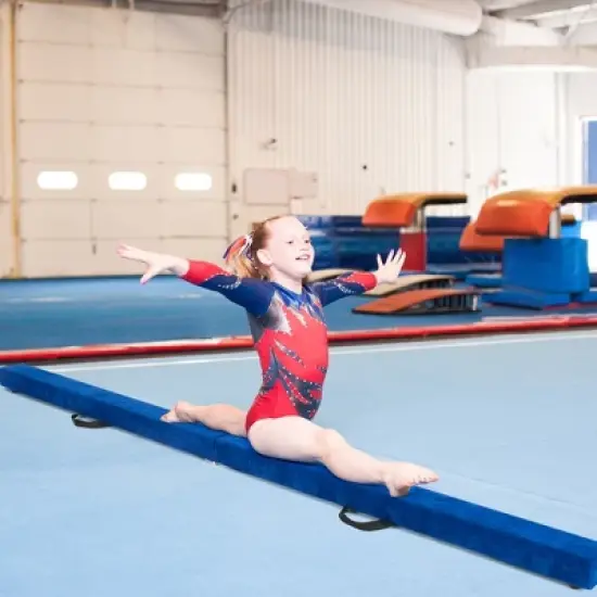 Costway 7FT Folding Gymnastic Beam Portable Floor Balance Beam w/Handles for Gymnasts image {2}