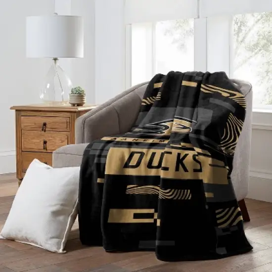 NHL Anaheim Ducks Digitized 60 x 80 Raschel Throw Blanket image {1}