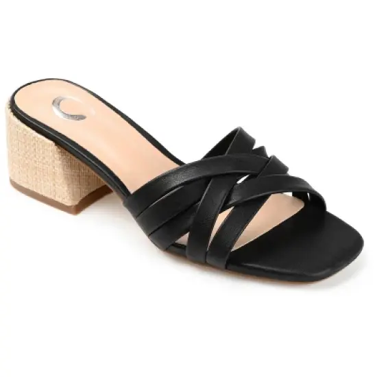 Journee Collection Womens Moree Open Square Toe Block Heel Sandals image {9}