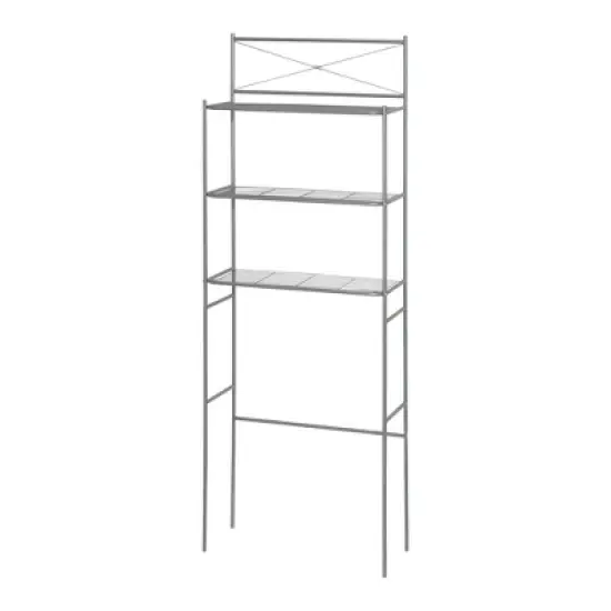 Spacesaver Over the Toilet Etagere Brushed Nickel - Zenna Home image {5}