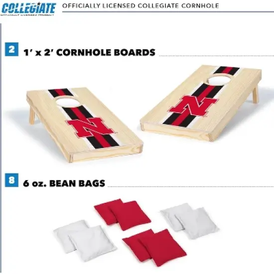 NCAA Nebraska Cornhuskers 1'x2' Wood Cornhole Set image {1}