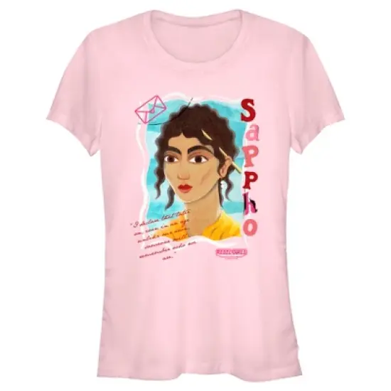 Junior's Rebel Girls Sappho Quote T-Shirt image {3}