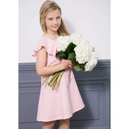 Hope & Henry Girls' One Shoulder Flounce Dress, Toddler image {3}