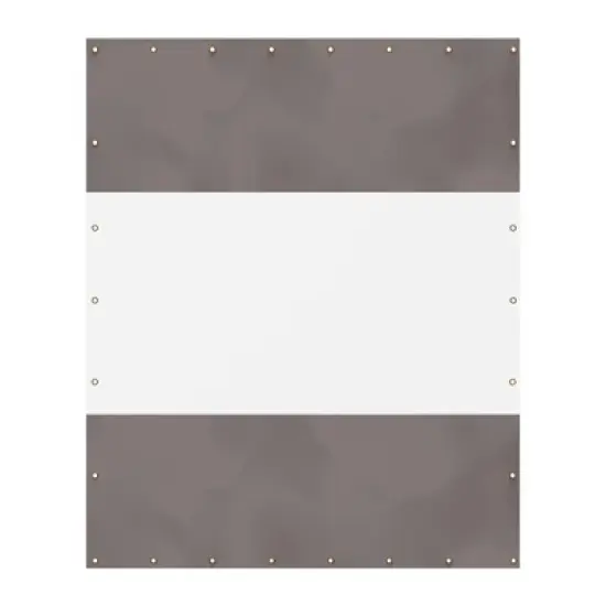 DOMETOUR Heavy Duty Outdoor Clear Waterproof PVC Curtain, Weather Resistant & Tearproof for Patios, Gazebos, Pergolas, 10'H x 8'W, Gray image {1}