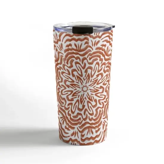 Marta Barragan Camarasa Terracotta strokes pattern Travel Mug 20 oz Stainless Steel Travel Mug - Deny Designs image {4}