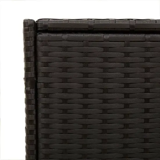 vidaXL Garden Storage Box Black 74.8 Gallon Poly Rattan image {8}