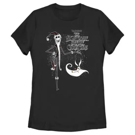 Women's The Nightmare Before Christmas Jack Skellington Sandy Claws Logo T-Shirt image {3}