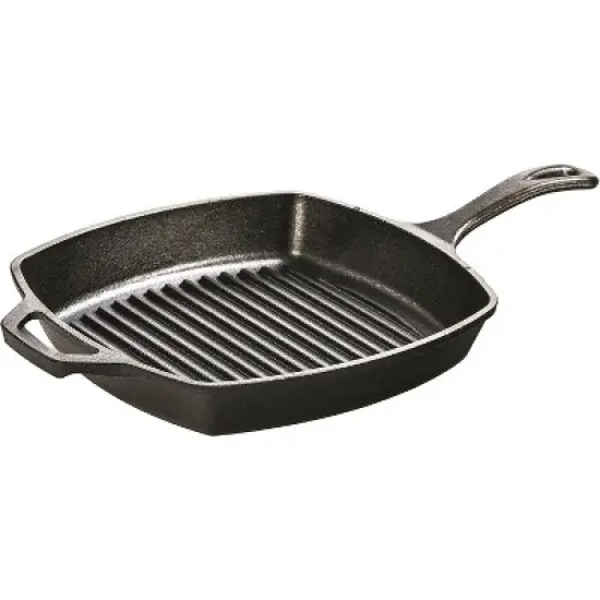 Attop Cast Iron Grill Pan, Square, 10.5 Inch image {3}