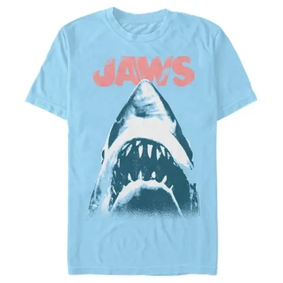 Men's Jaws Distressed Shark Poster T-Shirt image {3}