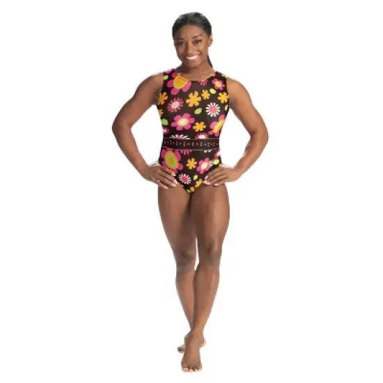 GK Elite Girls' Simone Biles Flower Power Leotard image {8}