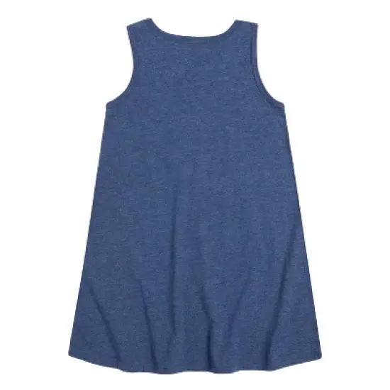 Girls' - Instant Message - Property Of Santas Workshop Christmas Graphic Sleeveless Aline Dress image {2}