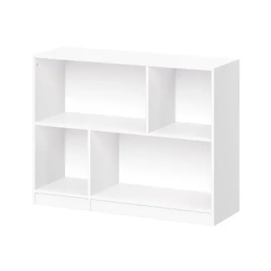 Kids' Horizontal Bookcase with Cubbies White - RiverRidge Home image {1}