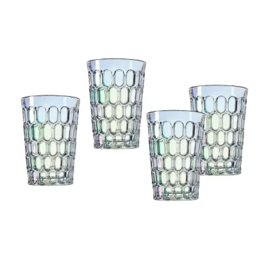 12oz 4pk Crystal Rex Highball Glasses Clear - Godinger Silver: Lead-Free Drinkware Set, Dishwasher-Safe Glassware image {3}