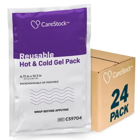 CareStock Reusable Hot & Cold Gel Pack, Microwave or Freeze, 1 Count, 24 Packs, 24 Total image {1}