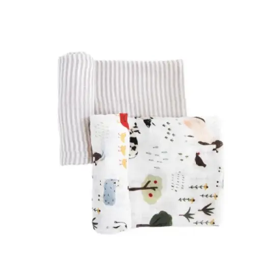 Red Rovr Organic Cotton Muslin Swaddle Blanket - 2pk image {13}