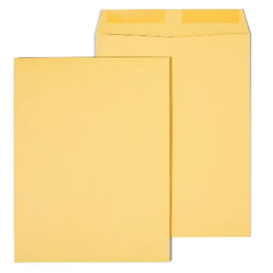 HITOUCH BUSINESS SERVICES Gummed Catalog Envelopes 9.5"L x 12.5"H Brown 100/Box SPL534743 image {4}