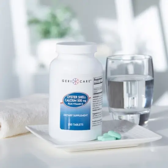 Geri-Care Calcium Tablet 200 IU - 500 mg 742-25-GCP 1 Bottle,  250 per Bottle image {2}