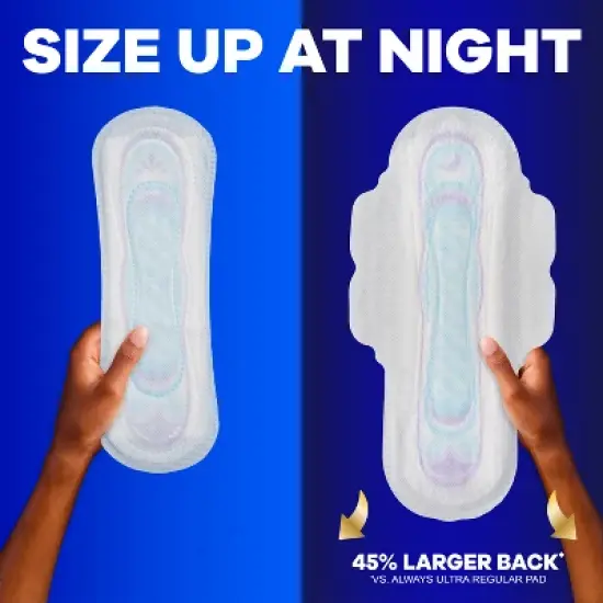 Always Ultra Thin Pads Size 1 Regular Absorbency Unscented - 44ct image {6}