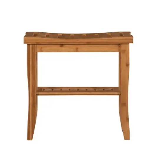 Bracken Bamboo Stool Natural - Linon image {1}