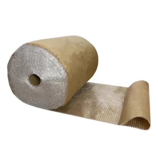 UOFFICE Kraft Backed Bubble Cushioning Wrap 24" x 125-Feet Long Roll image {2}