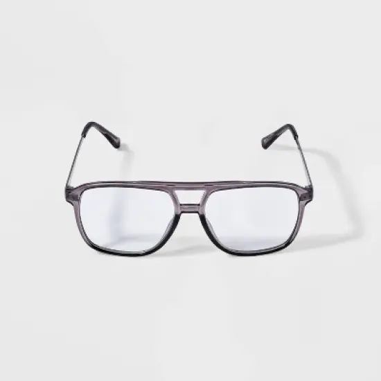 Women's Plastic Aviator Sunglasses - Wild Fable&trade; Gray: Blue Light Filtering, UV Protection, Recycled Frame image {2}