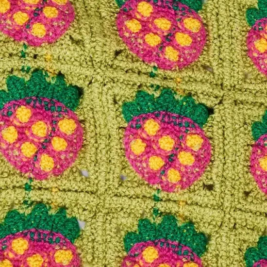 Knitted Strawberry Headscarf - Wild Fable&trade; Green: Acrylic Hair Wrap for Styling & Securing image {3}