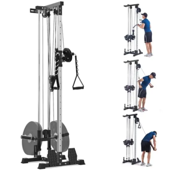 Wall Mount Cable Machine,LAT Power Cable Machine, LAT Pull Down and LAT Row LAT Tower,Cable Crossover Machine for Home Gym Total Body Training image {3}