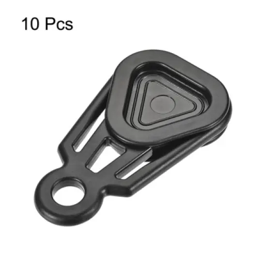 Unique Bargains Tent Clips Plastic Triangle Movable Snaps for Outdoor Camping Awning Banner Cover 10 Pcs image {2}