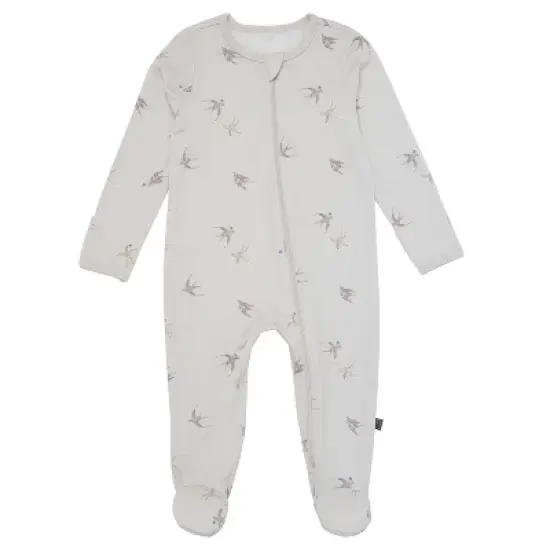 Modern Moments&trade; by Gerber Baby Neutral 2-Pack Sleep 'N Play With Mittens, Light Grey Sparrows image {2}