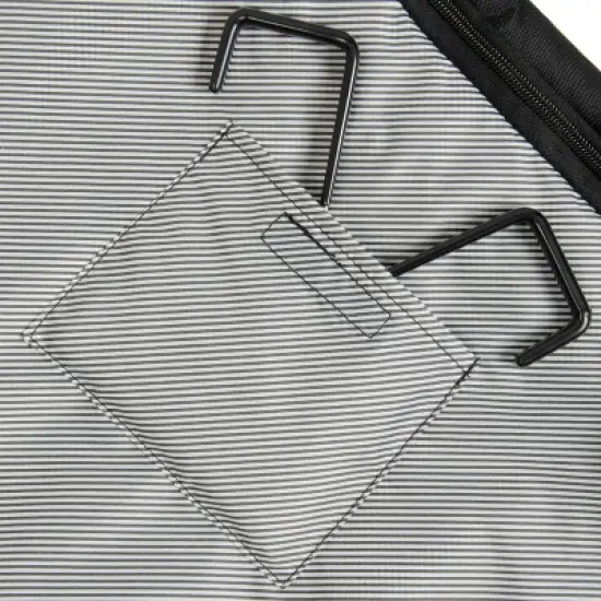 WallyBags Solutions Premium Garment Bag with shoulder strap and multiple pockets, 45 Inch Black image {6}