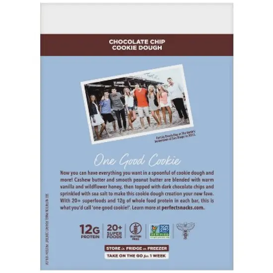 Perfect Bar Chocolate Chip Cookie Dough Refrigerated Protein Bars - 8.7oz/4ct image {11}