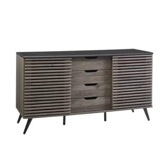 Alvita Boho Slatted Siding Door Sideboard - Saracina Home image {6}