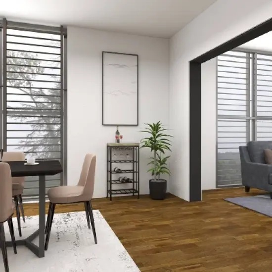 Industrial Metal Rectangle Wine Rack Black - Olivia & May image {14}