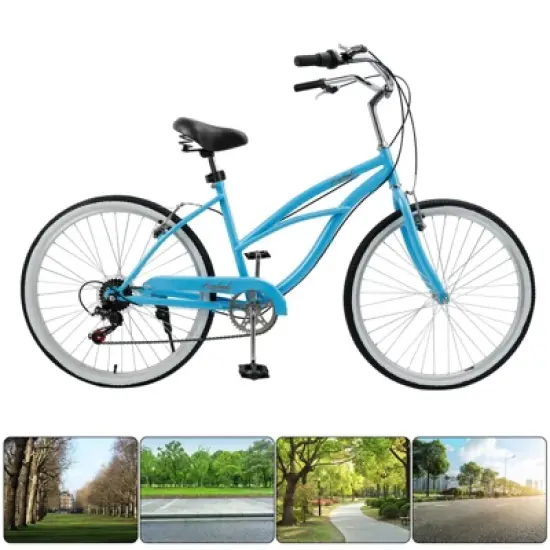 Topteng 26" Adult Beach Cruiser Bike image {2}