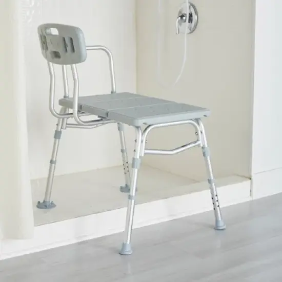 McKesson Knocked Down Bath Transfer Bench Adjustable Height up to 400 lbs image {1}