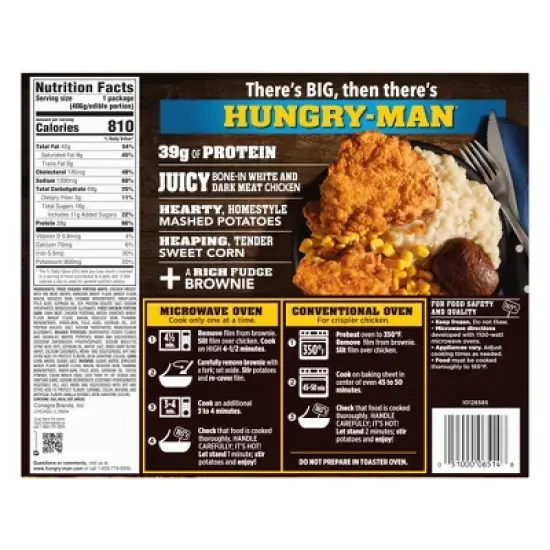 Hungry-Man Frozen Classic Fried Chicken Dinner - 16oz image {6}