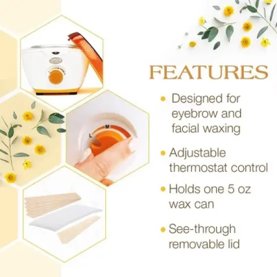 GiGi MINI HONEE Warmer for Hair Removal, Waxing for 5 oz. Wax Can -- Portable, Compact Design (Model 0201 Mini Honey Wax Warmer) image {3}