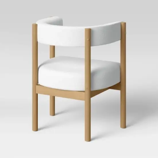 Kenova Upholstered Dining Chair with Wood Dowel Legs Cream - Threshold&trade; image {3}
