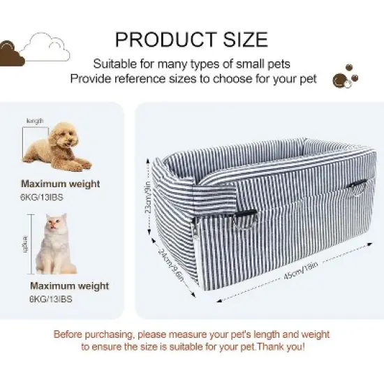 Foam Center Console Dog Car Seat for Small Dogs Under 13 lbs image {5}