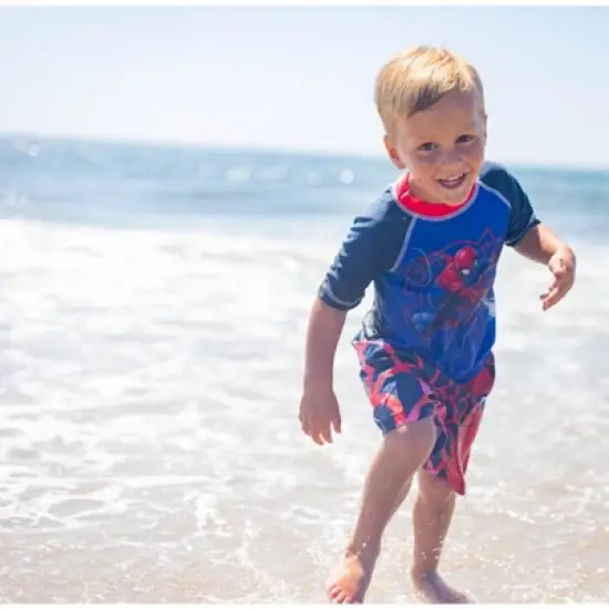 Marvel Spider-Man Pullover Rash Guard and Swim Trunks Toddler  image {2}