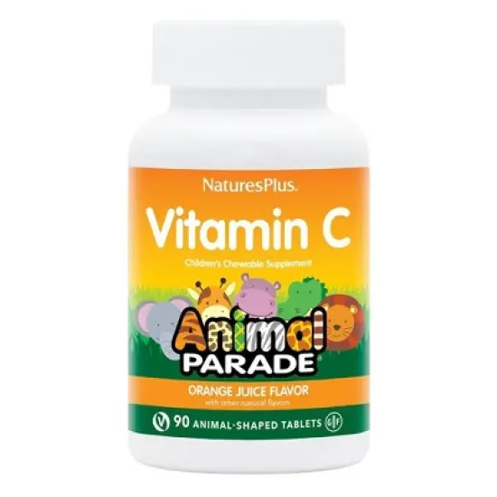 Animal Parade Vitamin C Orange Juice Flavor Childrens Chewables by Nature's Plus  -  90 Chewable image {3}