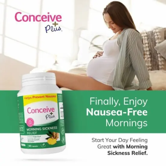 Conceive Plus Morning Sickness Relief - Relief from Nausea, Motion & Stomach Discomfort During Pregnancy- 60ct image {3}