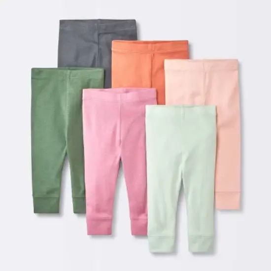 Baby 6pk Basic Pants - Cloud Island&trade; Coral Orange image {3}