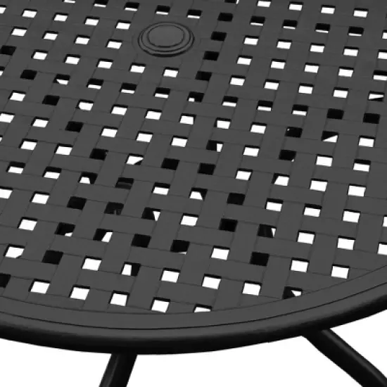 42" Modern Mesh Aluminum Round Patio Dining Table - Oakland Living image {1}
