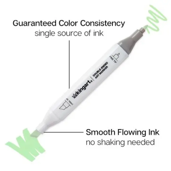 KINGART PRO Double-Ended Markers 12 Floral Colors image {1}