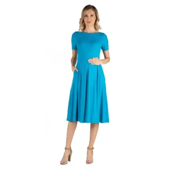 24seven Comfort Apparel Women's Maternity Midi Dress image {7}